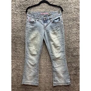Vintage Mudd Light Wash‎ Low Rise Flared Denim Jeans Womens Size 5